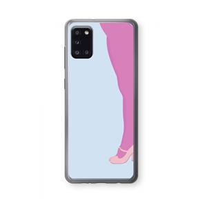 CaseCompany Pink panty: Samsung Galaxy A31 Transparant Hoesje