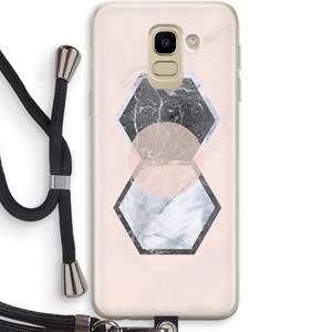 CaseCompany Creatieve toets: Samsung Galaxy J6 (2018) Transparant Hoesje met koord