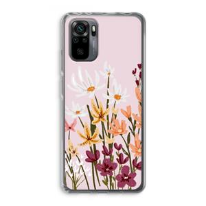 CaseCompany Painted wildflowers: Xiaomi Redmi Note 10 Pro Transparant Hoesje