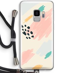 CaseCompany Sunday Chillings: Samsung Galaxy S9 Transparant Hoesje met koord