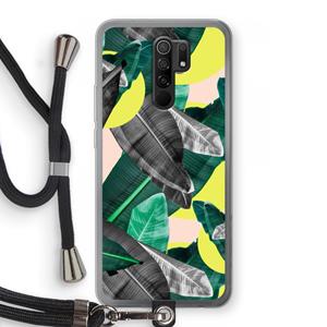 CaseCompany Fantasie jungle: Xiaomi Redmi 9 Transparant Hoesje met koord