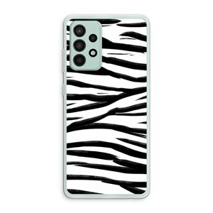 CaseCompany Zebra pattern: Samsung Galaxy A52s 5G Transparant Hoesje