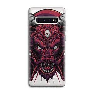 CaseCompany Hell Hound and Serpents: Samsung Galaxy S10 4G Transparant Hoesje