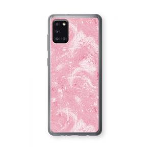 CaseCompany Abstract Painting Pink: Samsung Galaxy A31 Transparant Hoesje