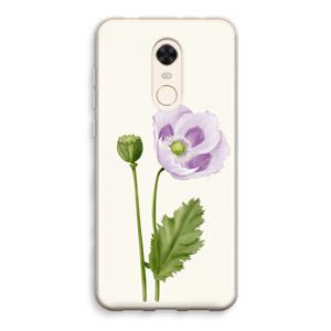 CaseCompany Purple poppy: Xiaomi Redmi 5 Transparant Hoesje