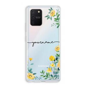 CaseCompany Gele bloemen: Samsung Galaxy S10 Lite Transparant Hoesje
