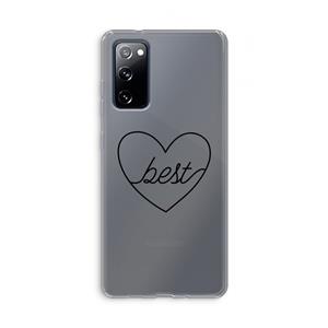 CaseCompany Best heart black: Samsung Galaxy S20 FE / S20 FE 5G Transparant Hoesje