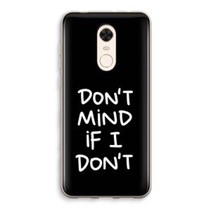 CaseCompany Don't Mind: Xiaomi Redmi 5 Transparant Hoesje
