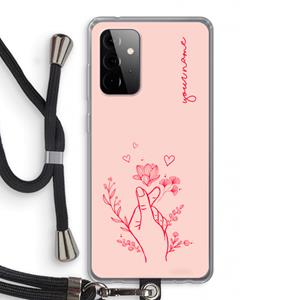 CaseCompany Giving Flowers: Samsung Galaxy A72 5G Transparant Hoesje met koord