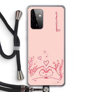 CaseCompany Love is in the air: Samsung Galaxy A72 5G Transparant Hoesje met koord
