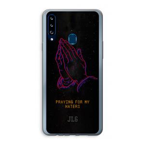 CaseCompany Praying For My Haters: Samsung Galaxy A20s Transparant Hoesje