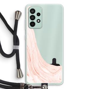 CaseCompany Peach bath: Samsung Galaxy A52s 5G Transparant Hoesje met koord