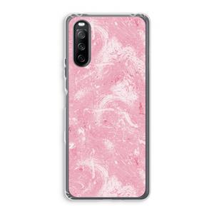 CaseCompany Abstract Painting Pink: Sony Xperia 10 III Transparant Hoesje