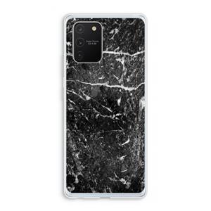 CaseCompany Zwart marmer: Samsung Galaxy S10 Lite Transparant Hoesje