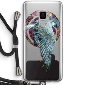 CaseCompany Golden Falcon: Samsung Galaxy S9 Transparant Hoesje met koord