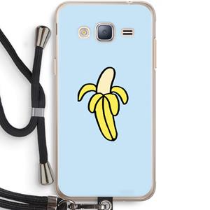CaseCompany Banana: Samsung Galaxy J3 (2016) Transparant Hoesje met koord