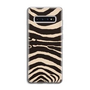 CaseCompany Arizona Zebra: Samsung Galaxy S10 4G Transparant Hoesje