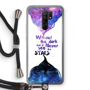 CaseCompany Stars quote: Xiaomi Redmi 9 Transparant Hoesje met koord