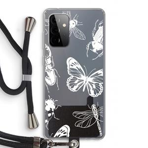 CaseCompany Tiny Bugs: Samsung Galaxy A72 5G Transparant Hoesje met koord