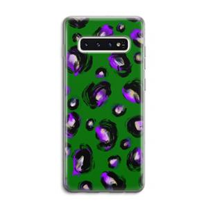 CaseCompany Green Cheetah: Samsung Galaxy S10 4G Transparant Hoesje