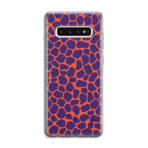 CaseCompany Purple Giraffe: Samsung Galaxy S10 4G Transparant Hoesje