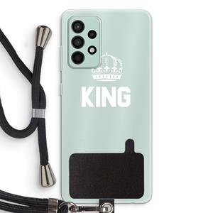 CaseCompany King zwart: Samsung Galaxy A52s 5G Transparant Hoesje met koord