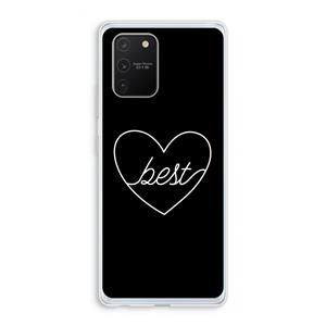 CaseCompany Best heart black: Samsung Galaxy S10 Lite Transparant Hoesje