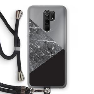 CaseCompany Combinatie marmer: Xiaomi Redmi 9 Transparant Hoesje met koord