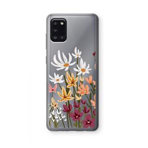 CaseCompany Painted wildflowers: Samsung Galaxy A31 Transparant Hoesje