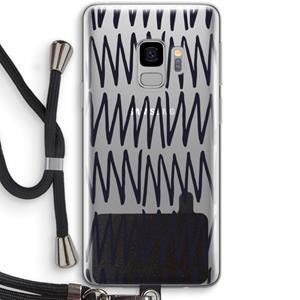 CaseCompany Marrakech Zigzag: Samsung Galaxy S9 Transparant Hoesje met koord