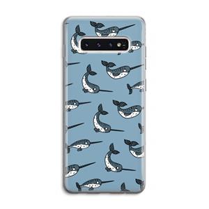 CaseCompany Narwhal: Samsung Galaxy S10 4G Transparant Hoesje