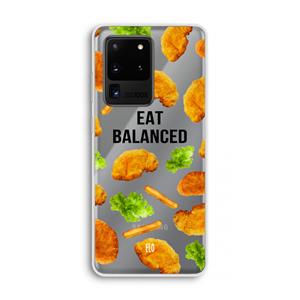 CaseCompany Eat Balanced: Samsung Galaxy S20 Ultra Transparant Hoesje