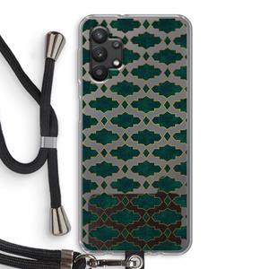 CaseCompany Moroccan tiles: Samsung Galaxy A32 5G Transparant Hoesje met koord
