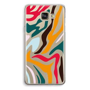 CaseCompany Colored Zebra: Samsung Galaxy A5 (2016) Transparant Hoesje