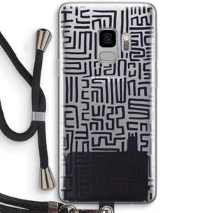CaseCompany Moroccan Print: Samsung Galaxy S9 Transparant Hoesje met koord