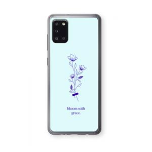 CaseCompany Bloom with grace: Samsung Galaxy A31 Transparant Hoesje