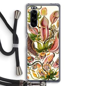CaseCompany Haeckel Nepenthaceae: Sony Xperia 5 Transparant Hoesje met koord