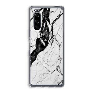CaseCompany Witte marmer 2: Sony Xperia 5 Transparant Hoesje