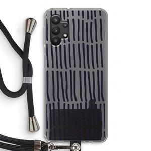 CaseCompany Moroccan stripes: Samsung Galaxy A32 5G Transparant Hoesje met koord