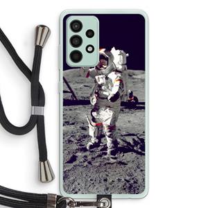 CaseCompany Spaceman: Samsung Galaxy A52s 5G Transparant Hoesje met koord