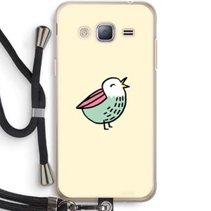 CaseCompany Birdy: Samsung Galaxy J3 (2016) Transparant Hoesje met koord