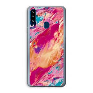 CaseCompany Pastel Echoes: Samsung Galaxy A20s Transparant Hoesje