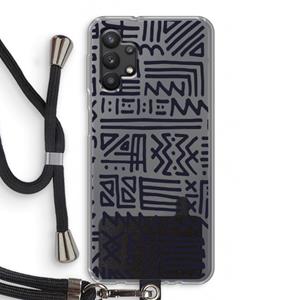 CaseCompany Marrakech print: Samsung Galaxy A32 5G Transparant Hoesje met koord