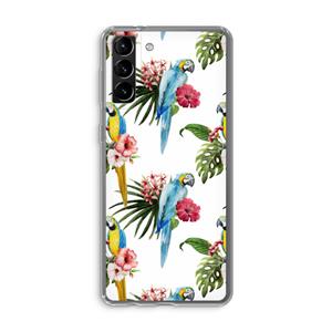 CaseCompany Kleurrijke papegaaien: Samsung Galaxy S21 Plus Transparant Hoesje
