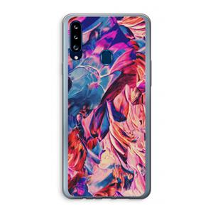 CaseCompany Pink Orchard: Samsung Galaxy A20s Transparant Hoesje