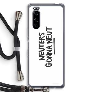 CaseCompany Neuters: Sony Xperia 5 Transparant Hoesje met koord