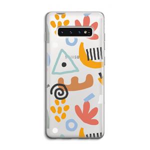 CaseCompany Abstract: Samsung Galaxy S10 4G Transparant Hoesje