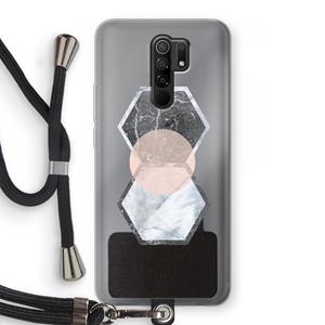 CaseCompany Creatieve toets: Xiaomi Redmi 9 Transparant Hoesje met koord