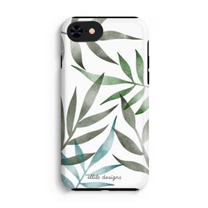 CaseCompany Tropical watercolor leaves: iPhone 8 Tough Case