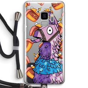 CaseCompany Loot Burger: Samsung Galaxy S9 Transparant Hoesje met koord